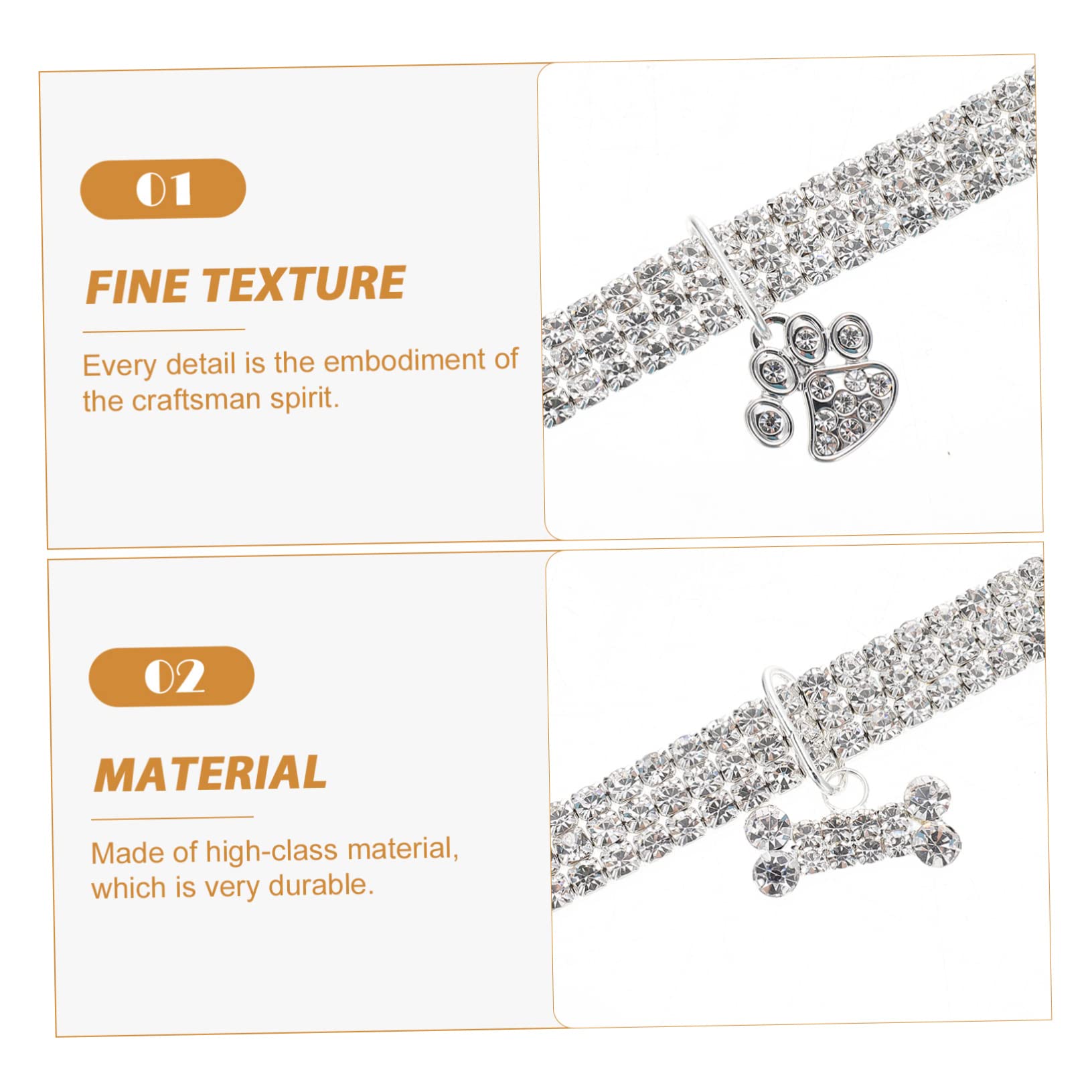 Housoutil 9pezzi Collane Decorative per Animali di Collari per Cani e Gatti Strass Accessori Eleganti e Resistenti per FESTIVITÀ e Occasioni Speciali