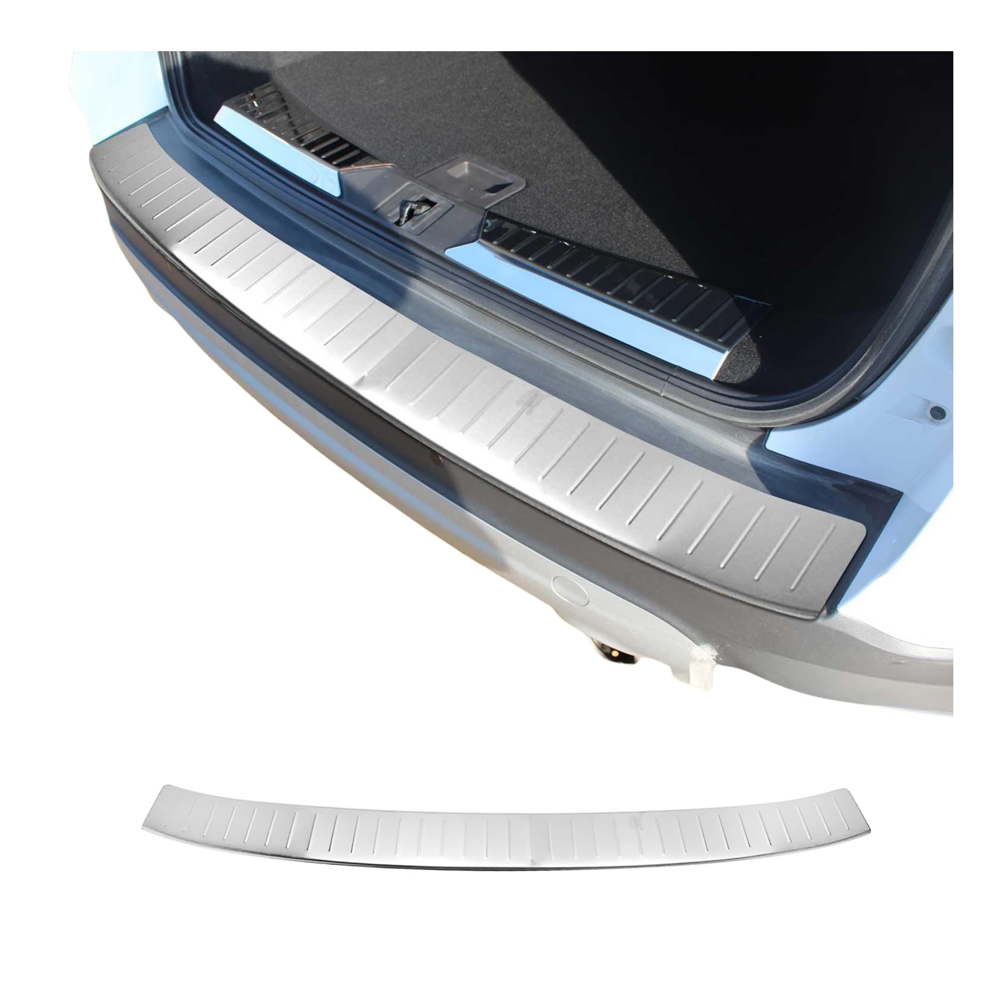 Recambo Protection de seuil de chargement en acier inoxydable mat pour Ford Focus IV Turnier (type HP) à partir de 2018