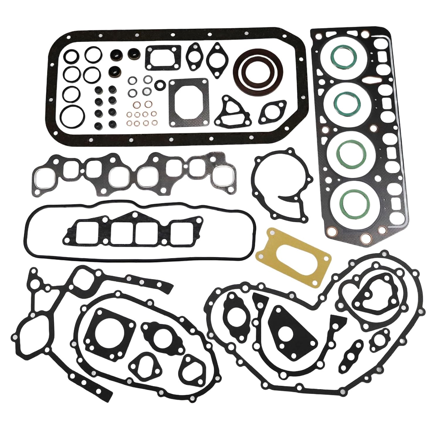 4Y Engine Overhaul Gasket Kit Full Set for to-yo-ta 4Y LPG Engine Model 42-6FGCU15 5-7FG10-30 Forklift Truck, Compatible with 04111-20301-71 11115-78152-71 11115-UB020