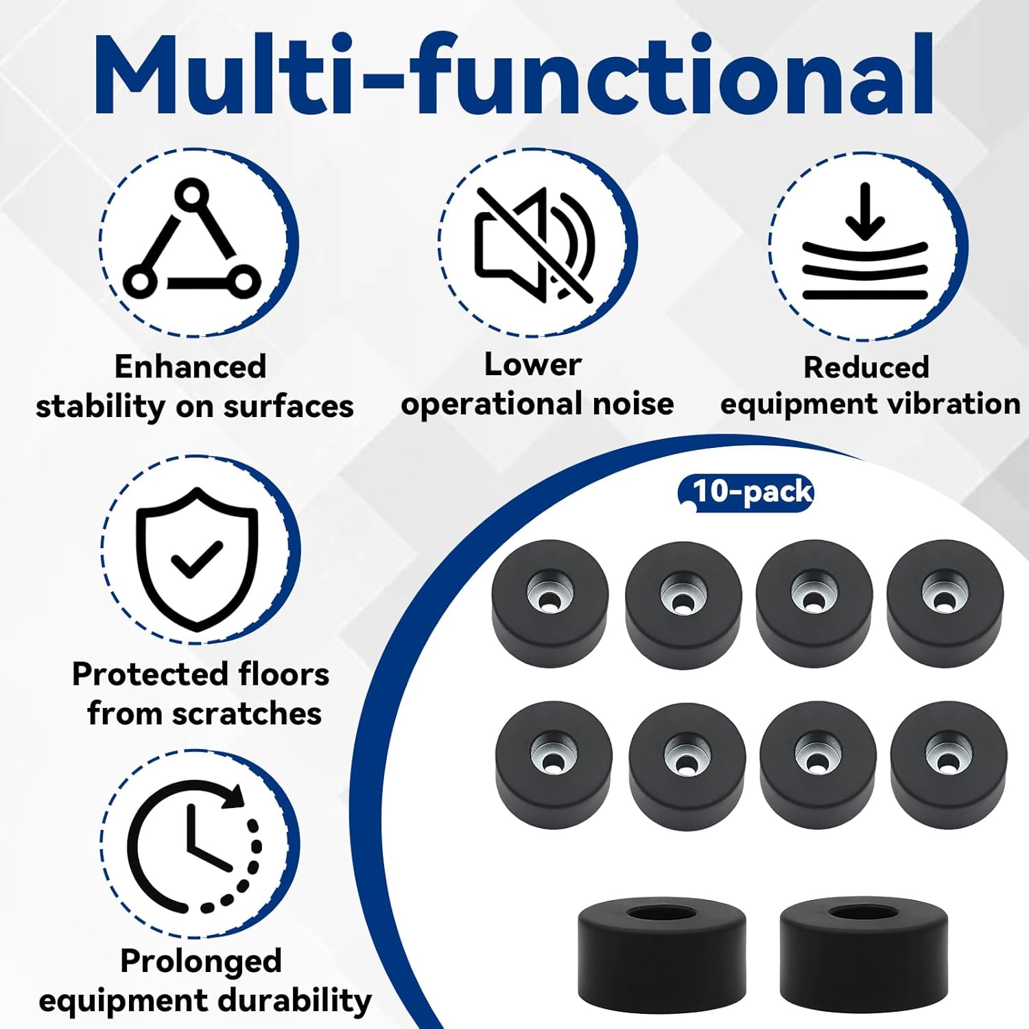 10PCS 192310GS Anti-Vibration Rubber Feet - Compatible with 094-0026 E106661, Compressors, Generators & Pressure Washers