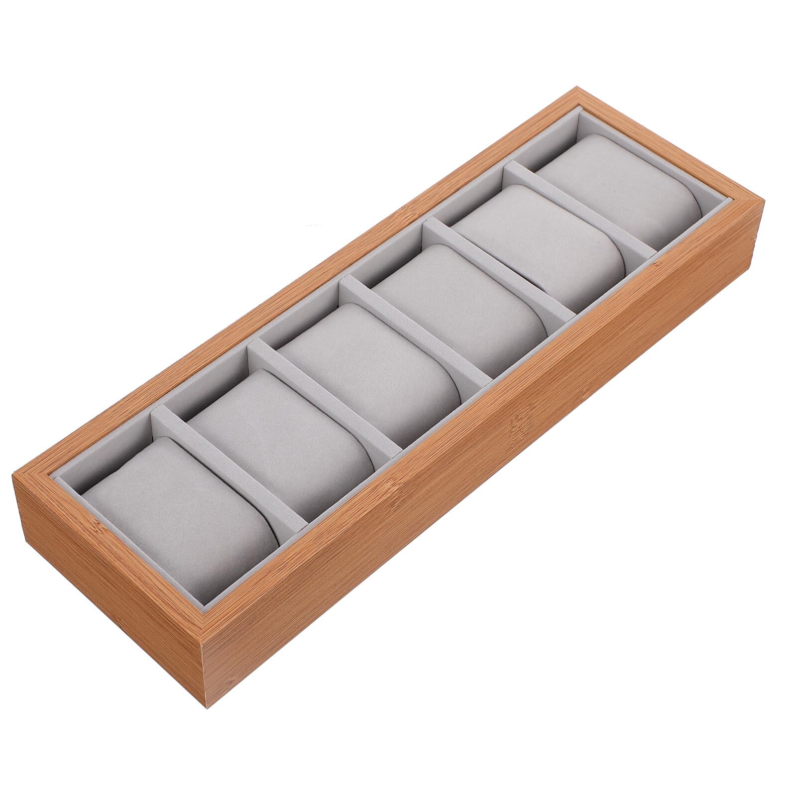 Abaodam Bandeja Organizadora de Relojes de Madera Diseño Elegante y Material Sintético para Proteger Relojes y Joyas en Tocador o Uso Corporativo