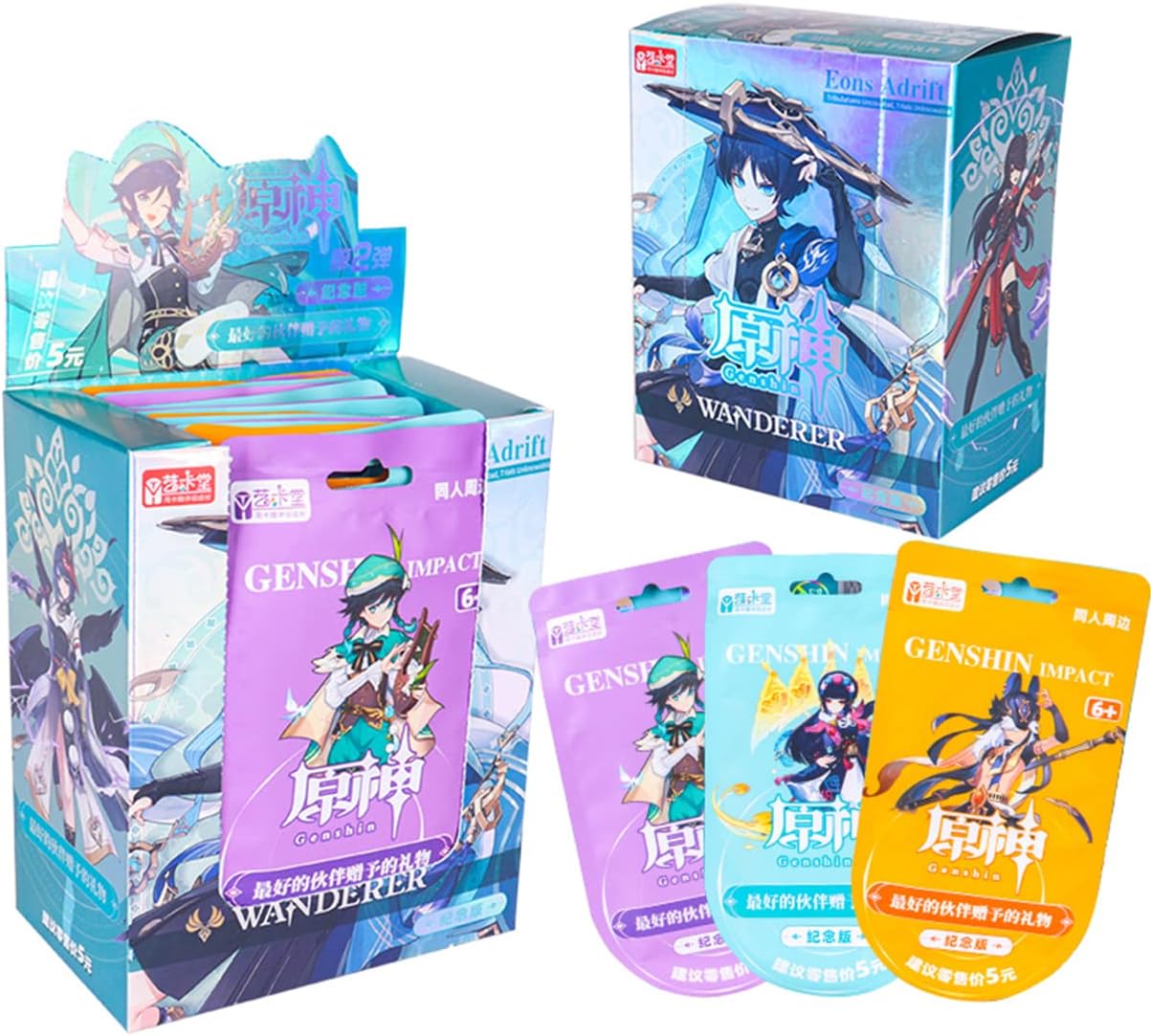 G-I TCG Cards 5th Generation 5R - miHoYo Booster Packs Trading Card- G-I 2023 Game Collectible Decks 10Packs