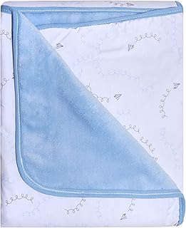 Manta 200 Fios Mami Com Forro De Microfibra Contem 01 Un, Papi Textil, Avião De Papel, 85cm x 75cm