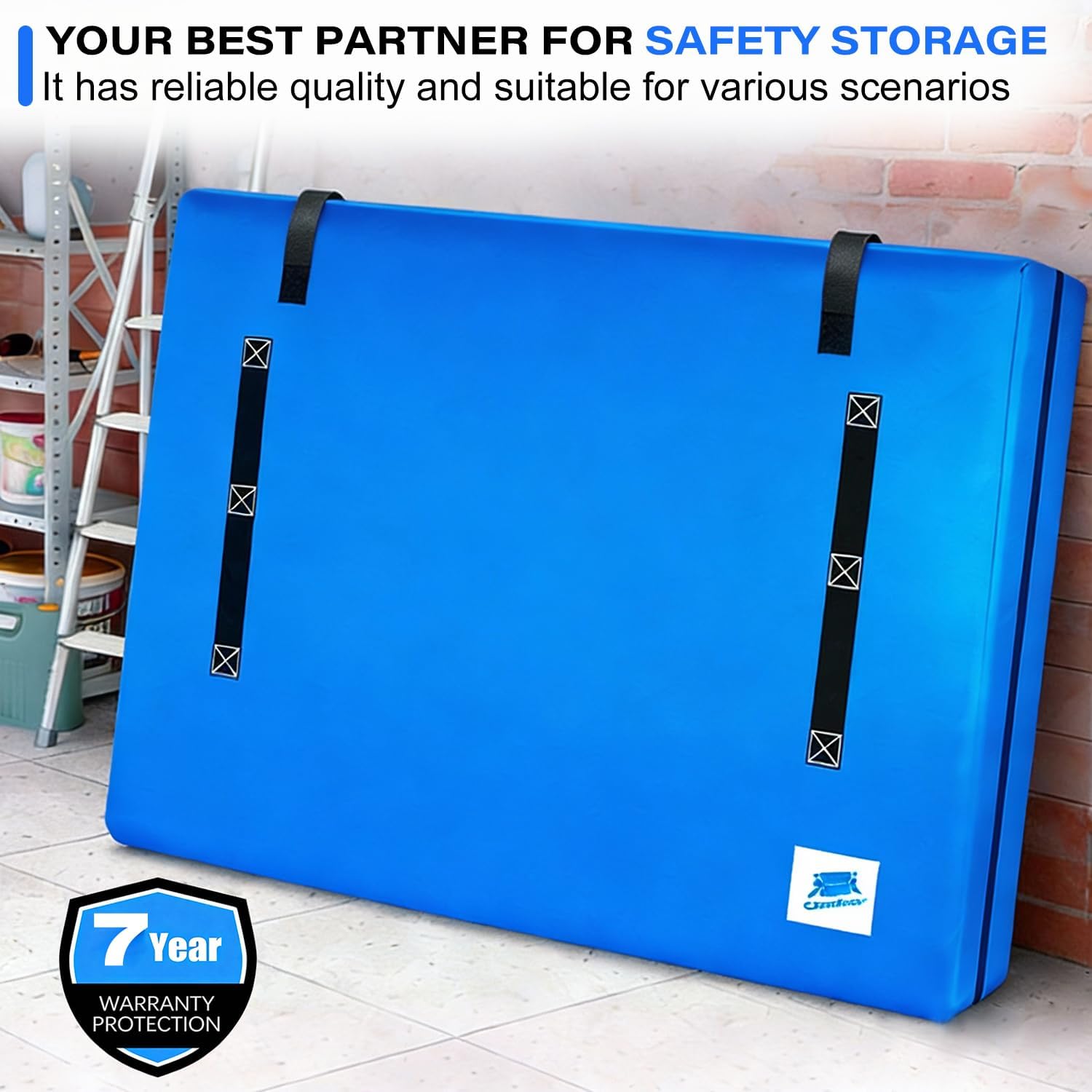 Mattress Bags for Moving and Storage,Queen Size,with Adjustable Adhesive Straps,8 Handles,Strong Zipper,Heavy Duty & Waterproof & Dust Proof,Reusable Mattress Protector Covers,Blue