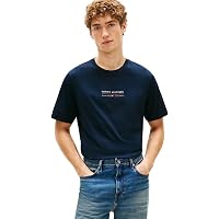 Tommy Hilfiger Uomo T-Shirt Maniche Corte Brand Love Lockup in Cotone
