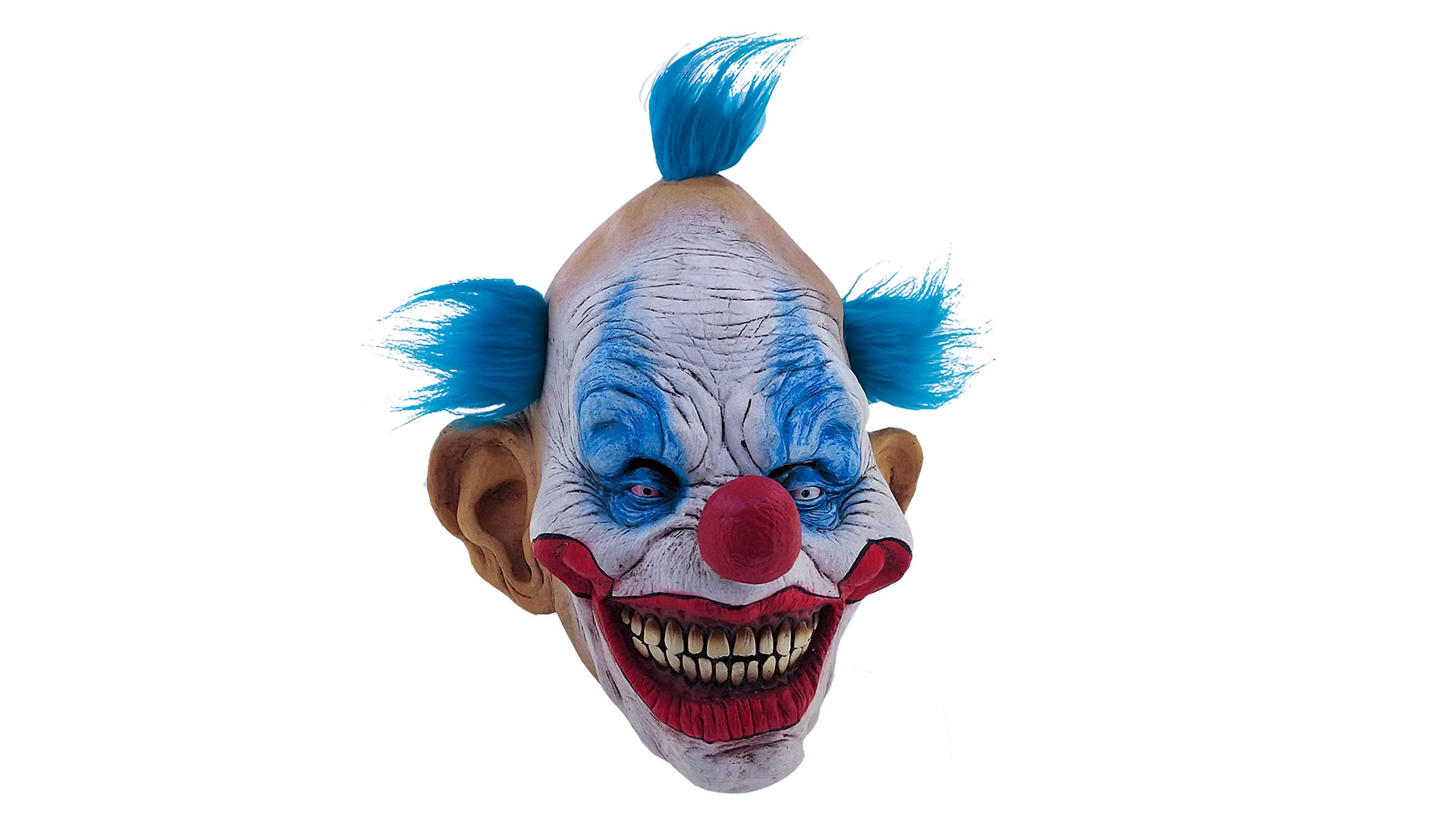 Ghoulish Productions Dammy The Clown Mask, Clown Mask With Blue