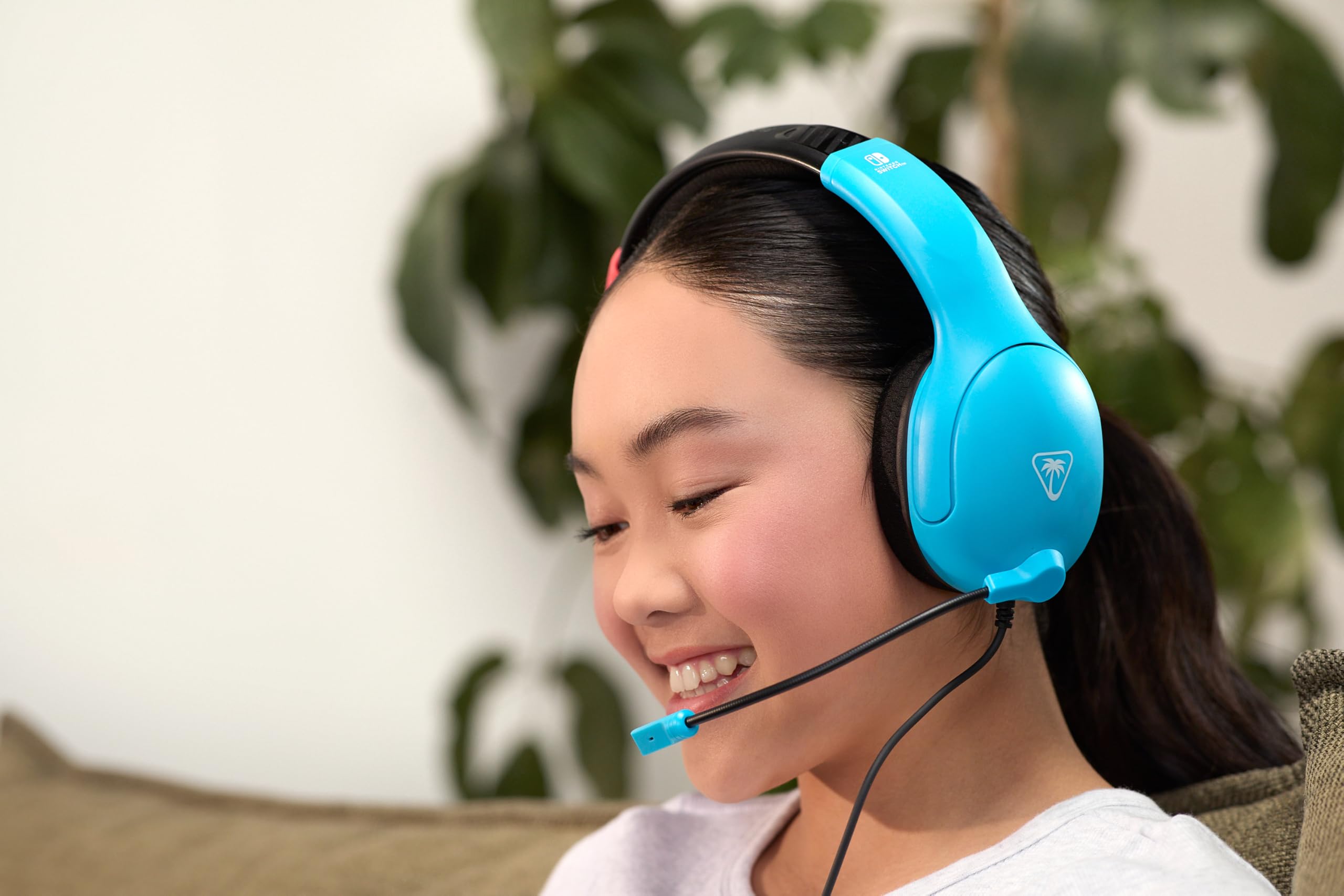Turtle Beach Airlite Fit Wired Gaming Headset: Officially Licensed for Nintendo Switch, Nintendo Switch 2/Lite/OLED Model - Flip-to-Mute Mic, Over-Ear Comfort Cushions, 40mm Speakers - Neon Blue & Red - Nintendo Switch 2 - Very Good - Used Accessory - Image 8