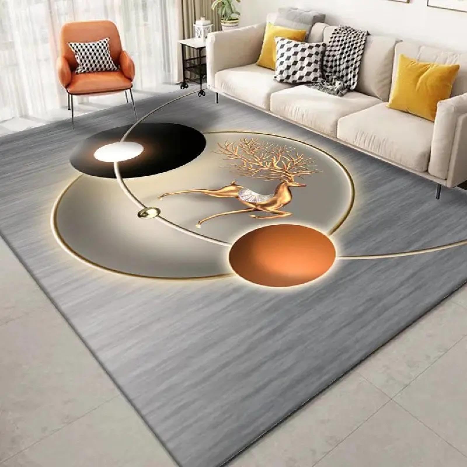 Tapis de salon moderne 120x170cm pour table basse et chambre