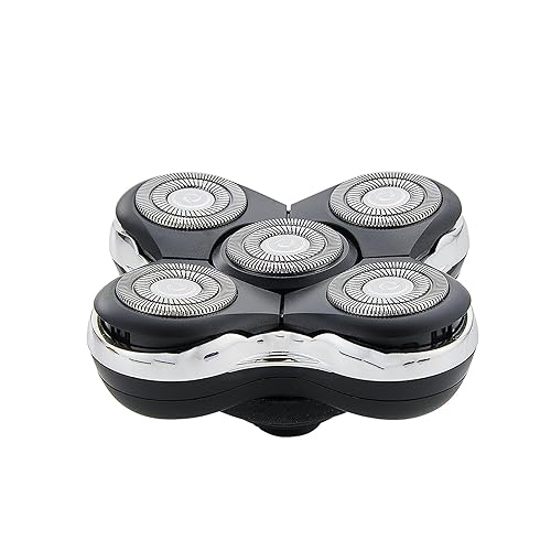Miniatura 5 de Cabezal de repuesto para afeitadora de 5 cuchillas compatible con Skull Shaver Pitbull, Butterfly Kiss y Palm Electric Razor, 5 cuchillas, cabezales