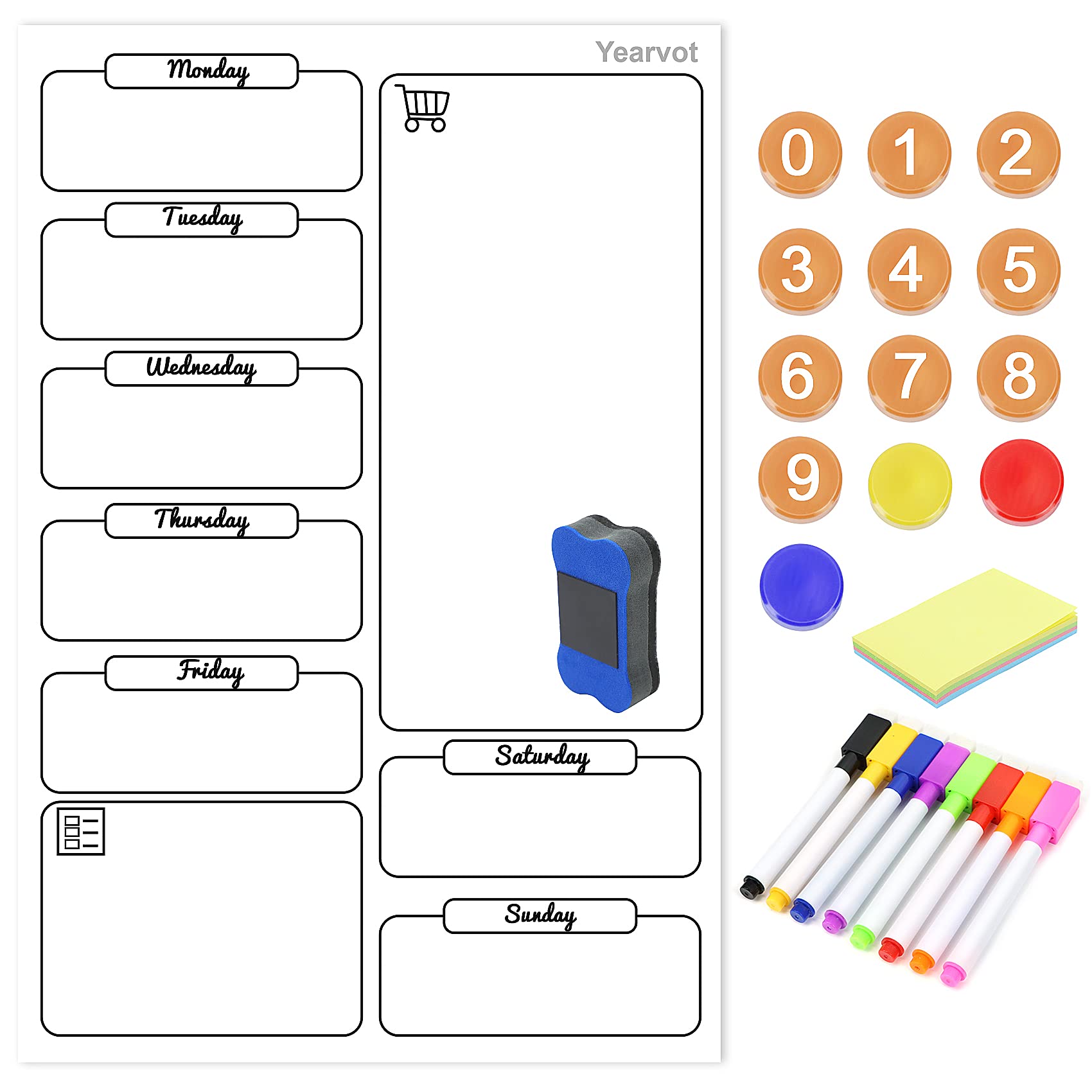 Buy Yearvot Dry Erase Whiteboard Fridge, Whiteboard