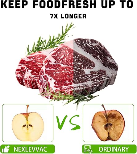 Miniatura 6 de Bolsas selladoras al vacío de 100 cuartos de galón, 8 x 12 pulgadas, grado comercial resistente para ahorrar alimentos, sellar una comida, al vacío,