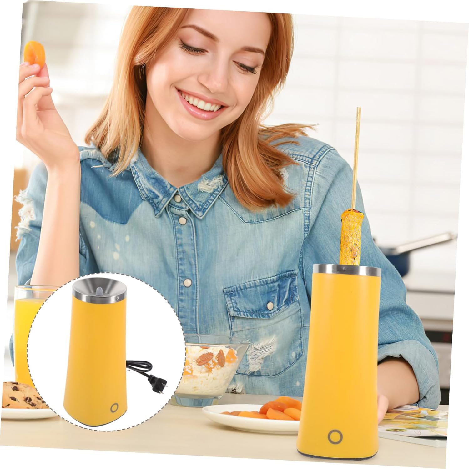 Unomor Mini Egg Roll Maker Machine Automatic Vertical Cooker Stainless Steel for Breakfast Sausage and Eggs Compact Size Home Kitchen Appliance