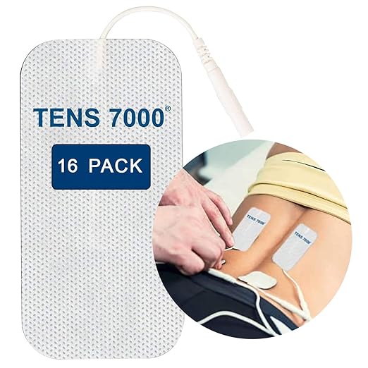 TENS 7000 Official TENS Unit Pads, 2x4, 16 Pack - Premium Quality OTC TENS Unit Replacement Pads - Compatible with Most TENS Machines, Replacement Electrodes Value Pack