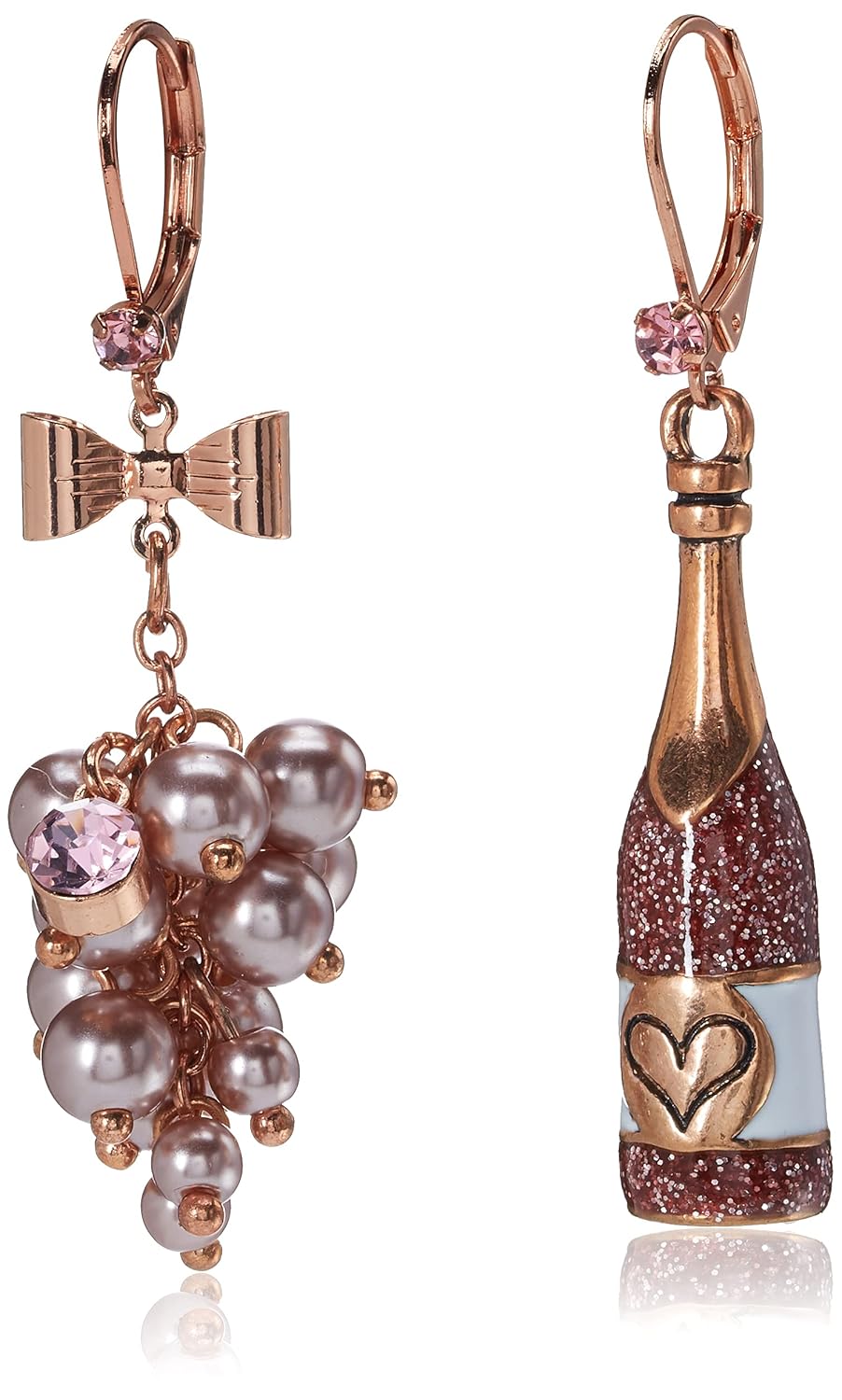 Betsey Johnson Non-Matching Flower Earrings