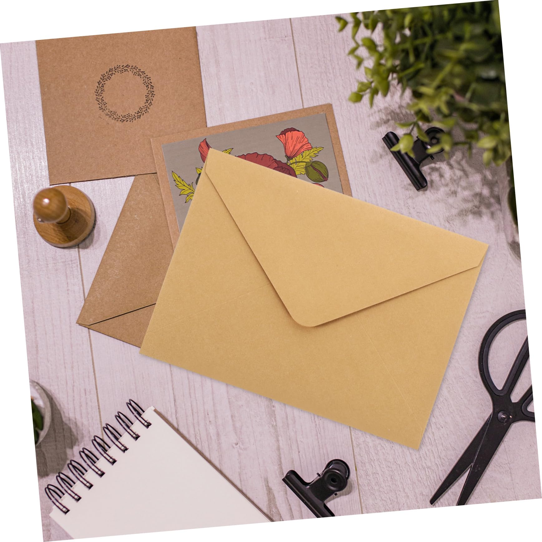 5 Ensembles Enveloppe Remercier Cartes De Vœux Vierges E Carte Invitation Carte Postale Courrier Saluer Vide Poste Envelope Estpack Quantité Carton present Papier Golden 50 Pièces * 5