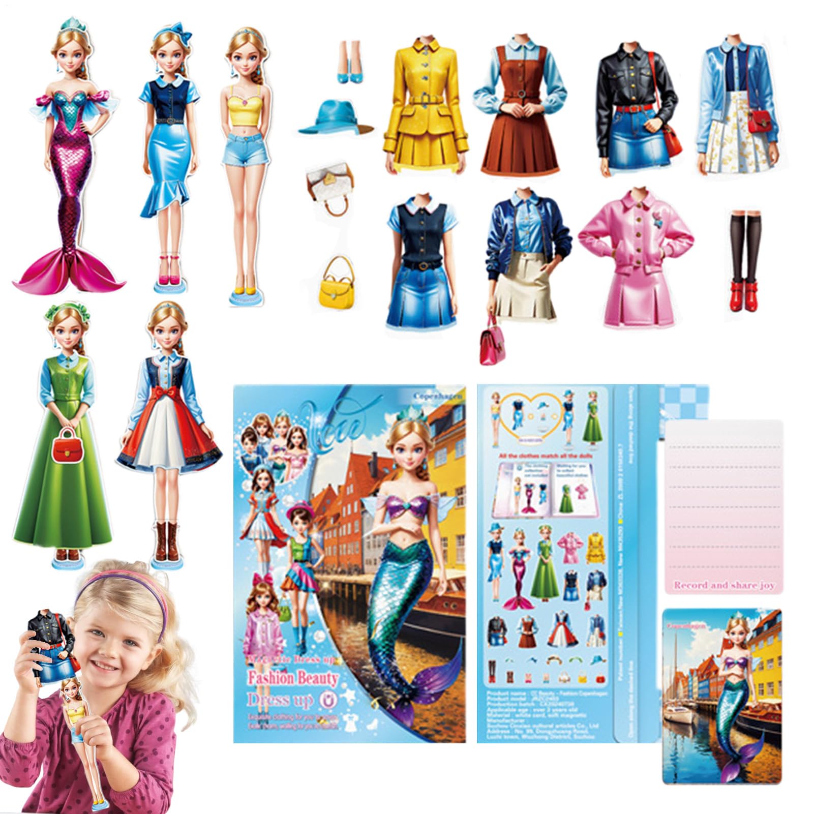 Magnetic Dress Up Sticker Book - Educational & Beauty Set For Kids | Magnetic Dolls Dress Up With 20+ Scenarios | Silent Activity Book For Travel, Gift