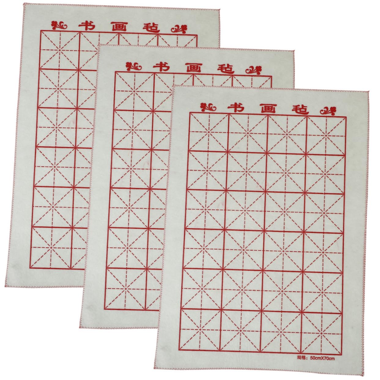 MUELODSIC 3pcs Calligraphy Mat Brush Calligraphy Chinese Felt Pad Writing Desk Pad
