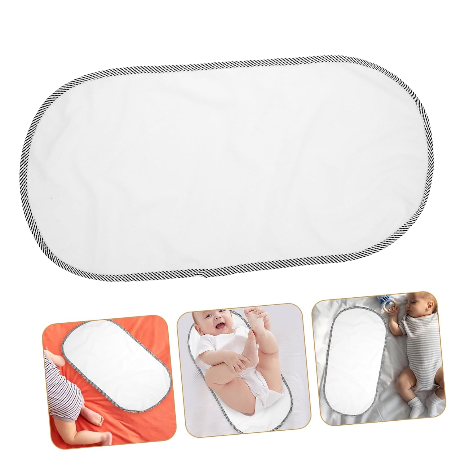 6 Pcs Changing Pads Travel Portable Diaper Mat Soft Foldable Compact Lightweight Washable Nappy Mat Go Use