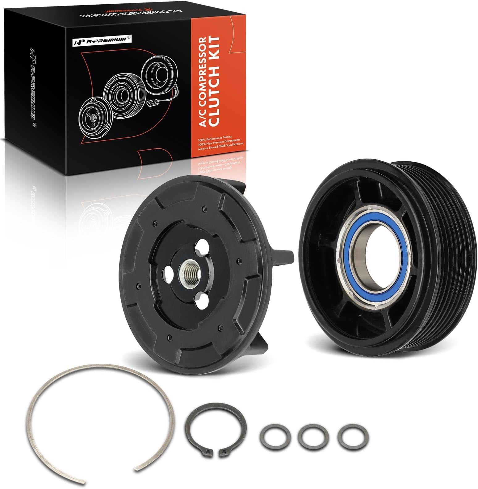 A-Premium A/C Compressor Clutch Kit Compatible with 2010-2015 2.1L 3.0L Mercedes-Benz Sprinter 2500, Sprinter 3500 & Dodge, Freightliner Models