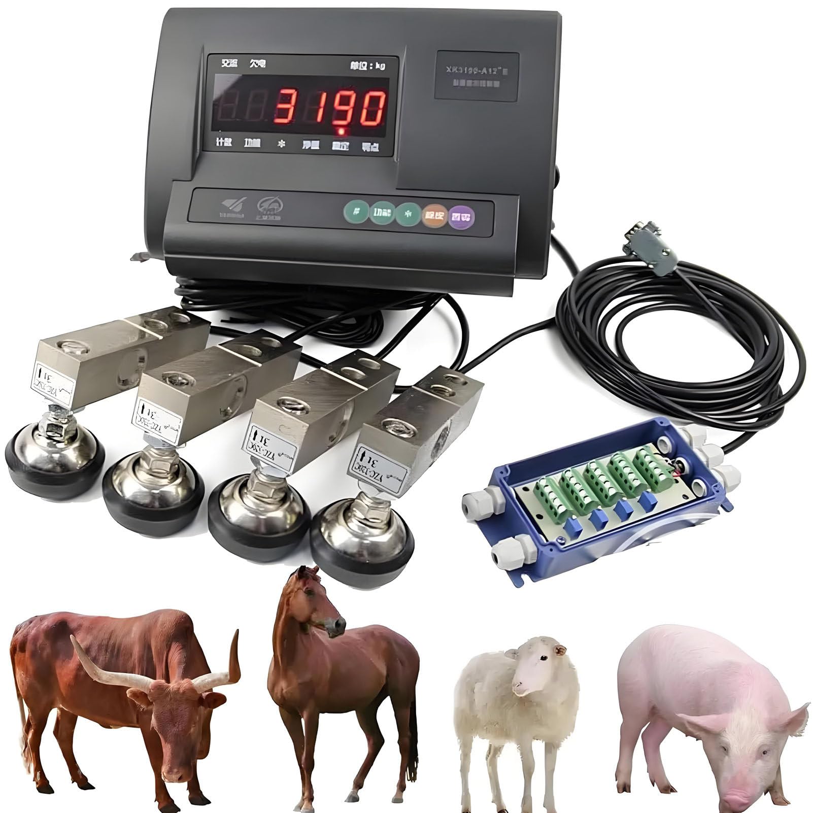 Caibendss Livestock Scale Kit,High Precision Animal Pallet Scale 5000kg