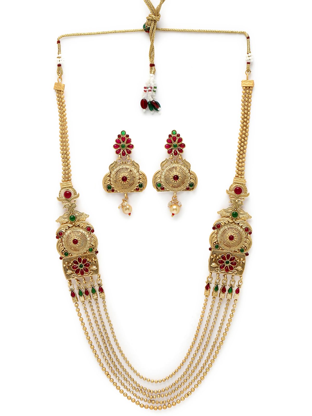 Sukkhi Heavenly Gold Plated Rani Haar Long Kundan Studded Multistring Necklace Set And Earring | Jewellery Set For Women (NS105727) (B0CBB98334) Amazon Price History, Amazon Price Tracker