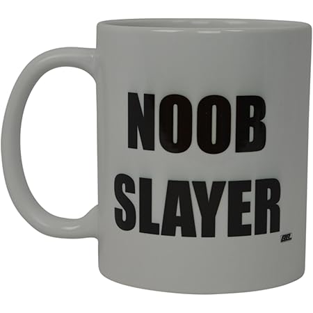 Best Funny Coffee Mug Noob Slayer Gamer Video Games Novelty Cup Great Gift Idea For Men or Women