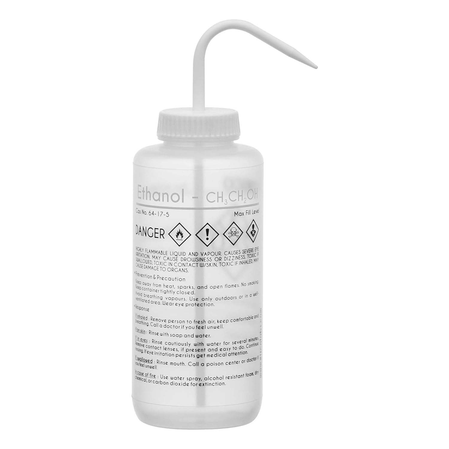 Buy Wash Bottle for Ethanol, 1000ml Labeled with Color Coded Chemical