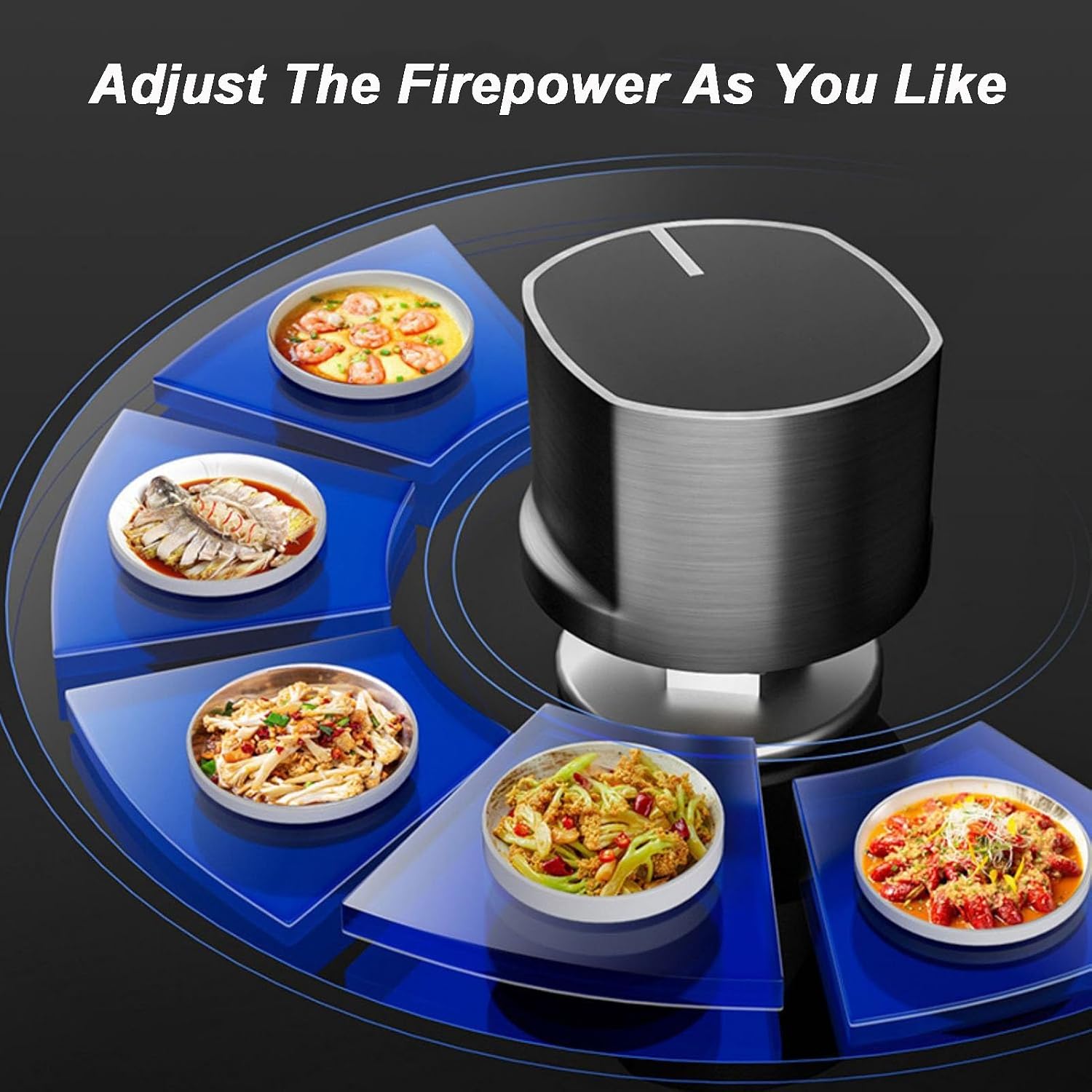 Gas Stove 2 Burners Gas Stove, 5.2KW 180 Minutes Timer (Two-Sided Independent), Tempered Glass Panel Cast Iron Pot Holder, with Flameout Protection(LPG)