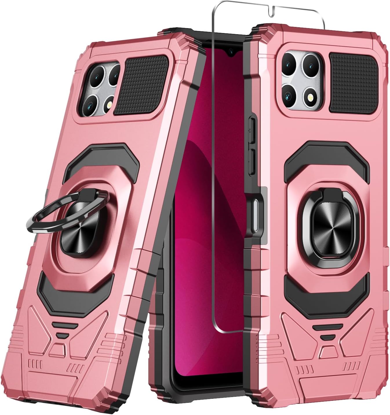 Vivo V30 Pro Custodia Ibrida Vetro Temperato Per T-Mobile Revvl 7/7 Pro 5G 2024 – Protezione Massima Con Magnete Custodia T-Mobile Revvl 7 5G - Foto 4