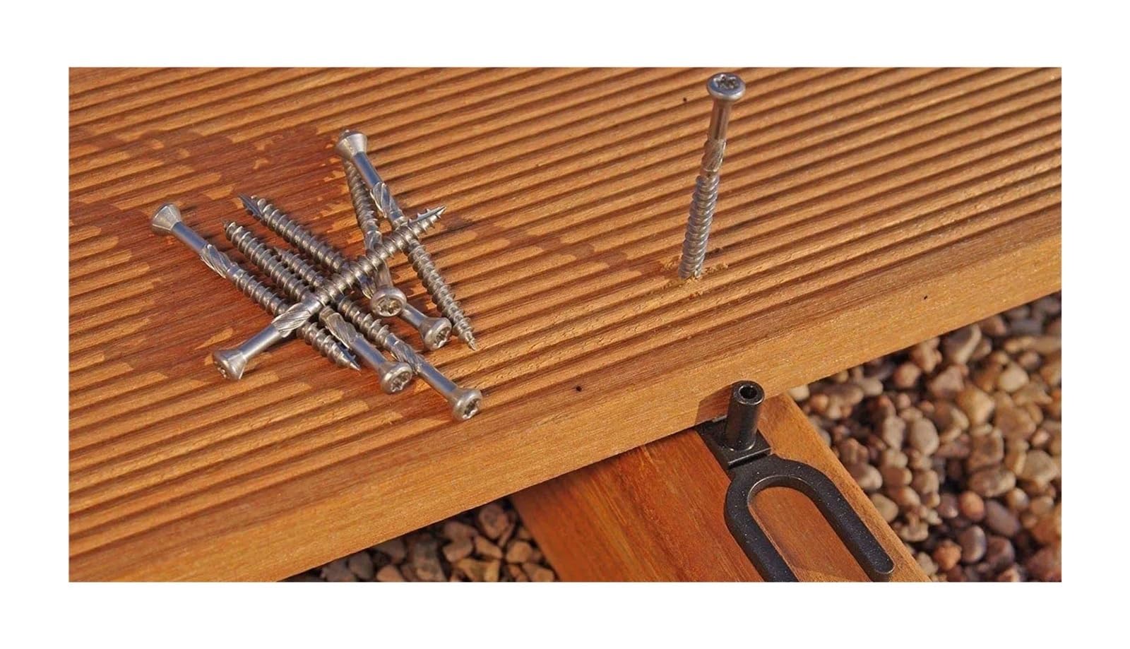 Tornillos de cubierta de acero inoxidable | 180/240 piezas 5x50-60 mm Entarimado for valla de terraza: Tornillos for cubierta(5x50mm 240Pcs)
