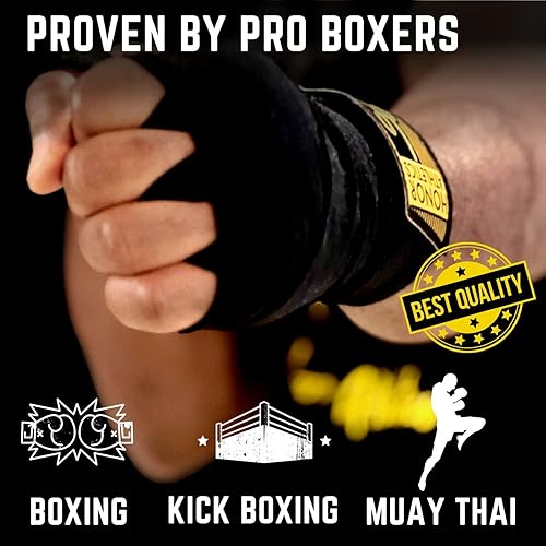 Miniatura 4 de Honor Athletics Premium Hand Wraps Stretch 180 Inches, 4.5M Thumb Loop Bandages Wrist Hand Protection, Boxing, Muay Thai Kickboxing Martial Arts