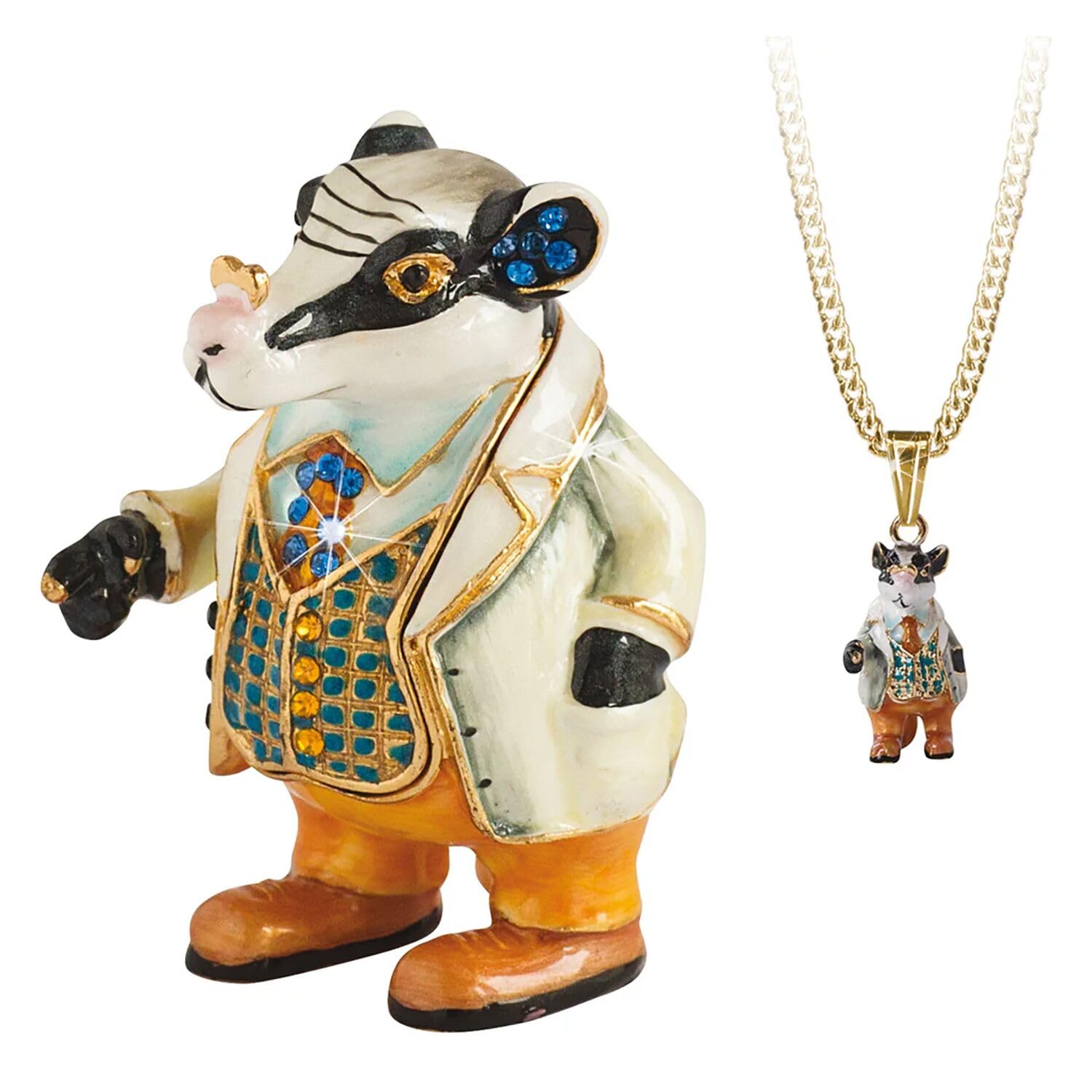 Arora Secrets from Hidden Treasures 1074 Wind in The Willows Badger Trinket Box, Multicolour, One Size