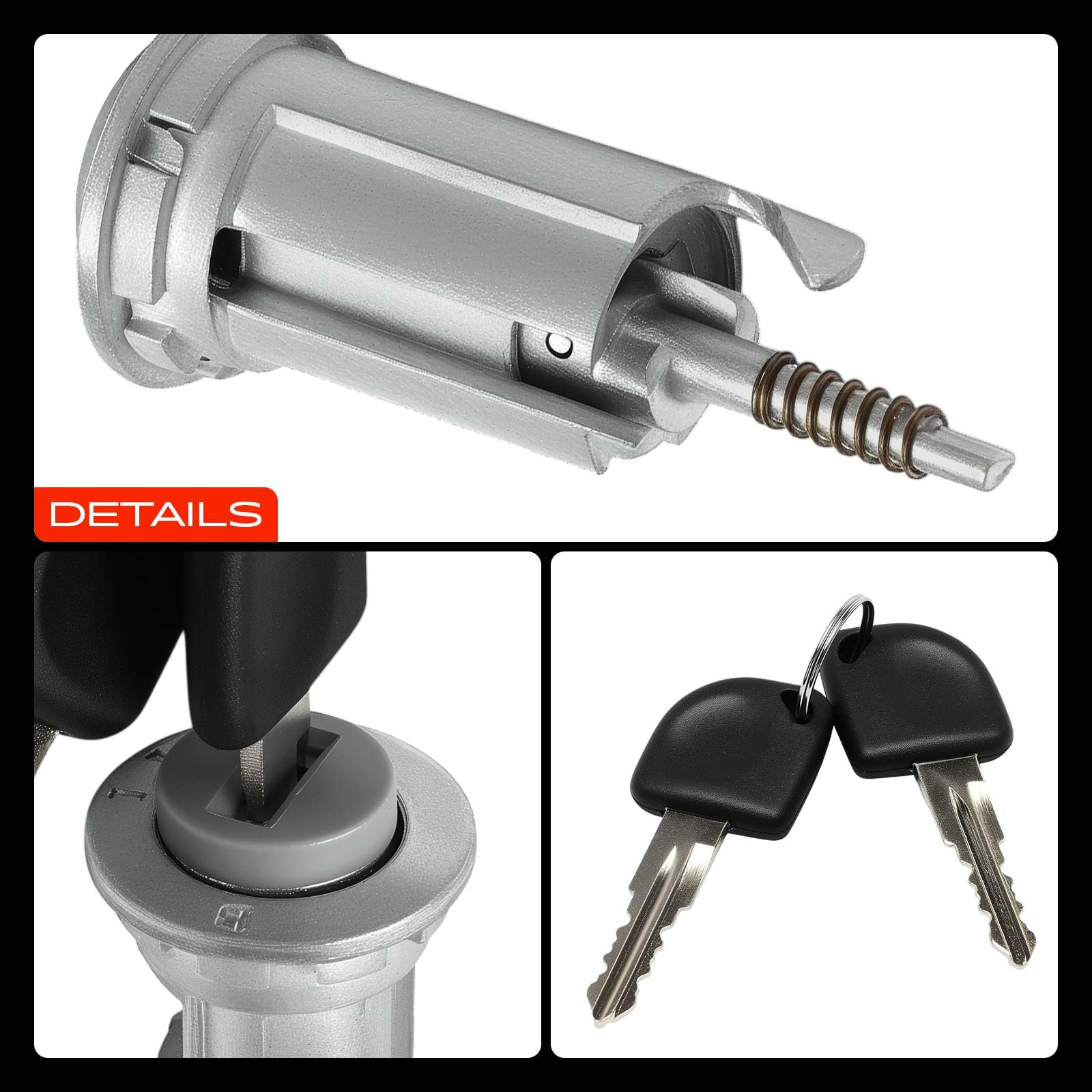 Frankberg Serratura di accensione Interruttore di accensione Con Chiave Compatibile con Spark M150 Matiz M100 M150 Replace# 96618614,93740017