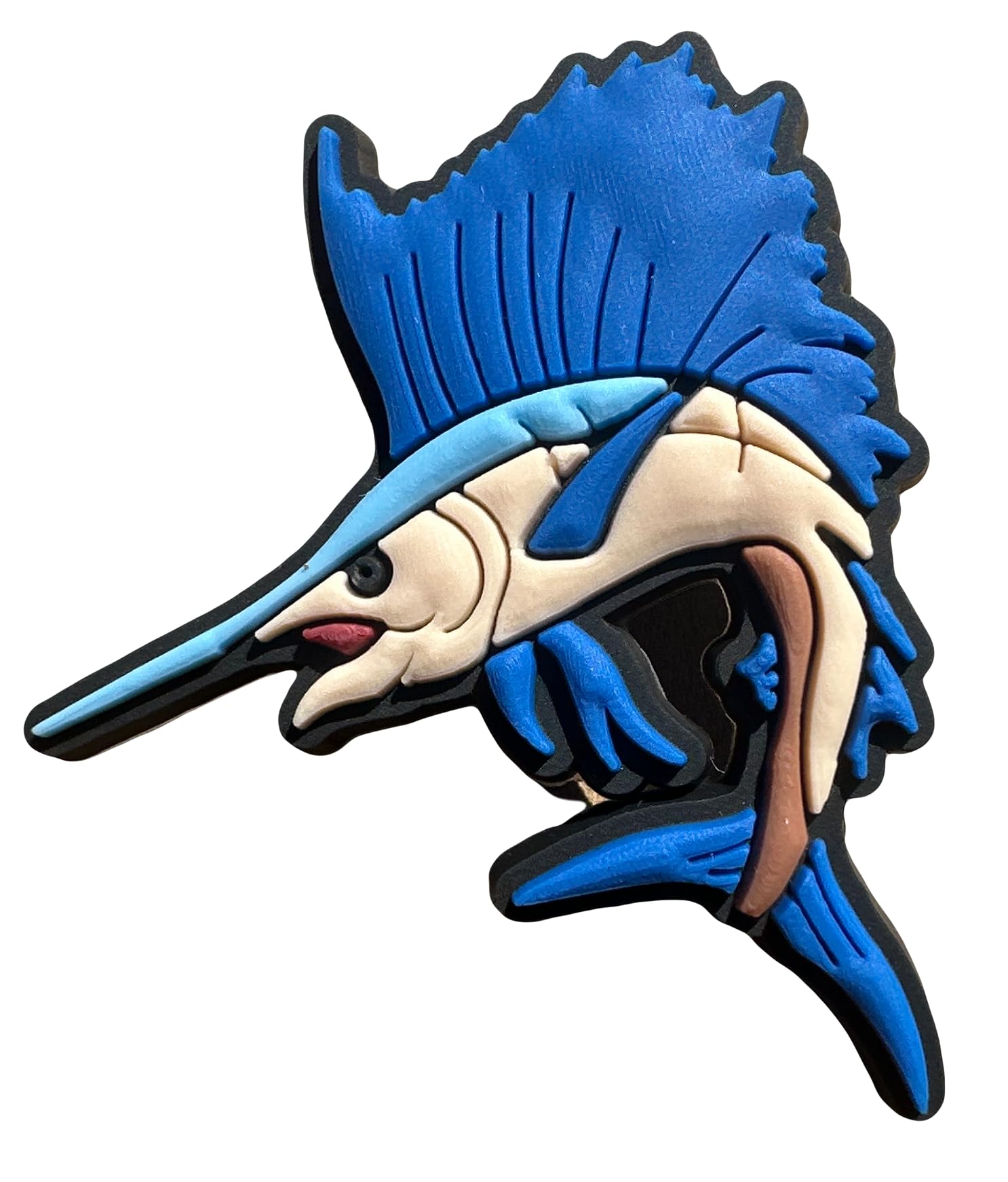 Mahi Mahi Croc Shoe Charm - Realistic Dolphin Fish for Crocs or Sandals. Saltwater Ocean Fish Shoe Accessory