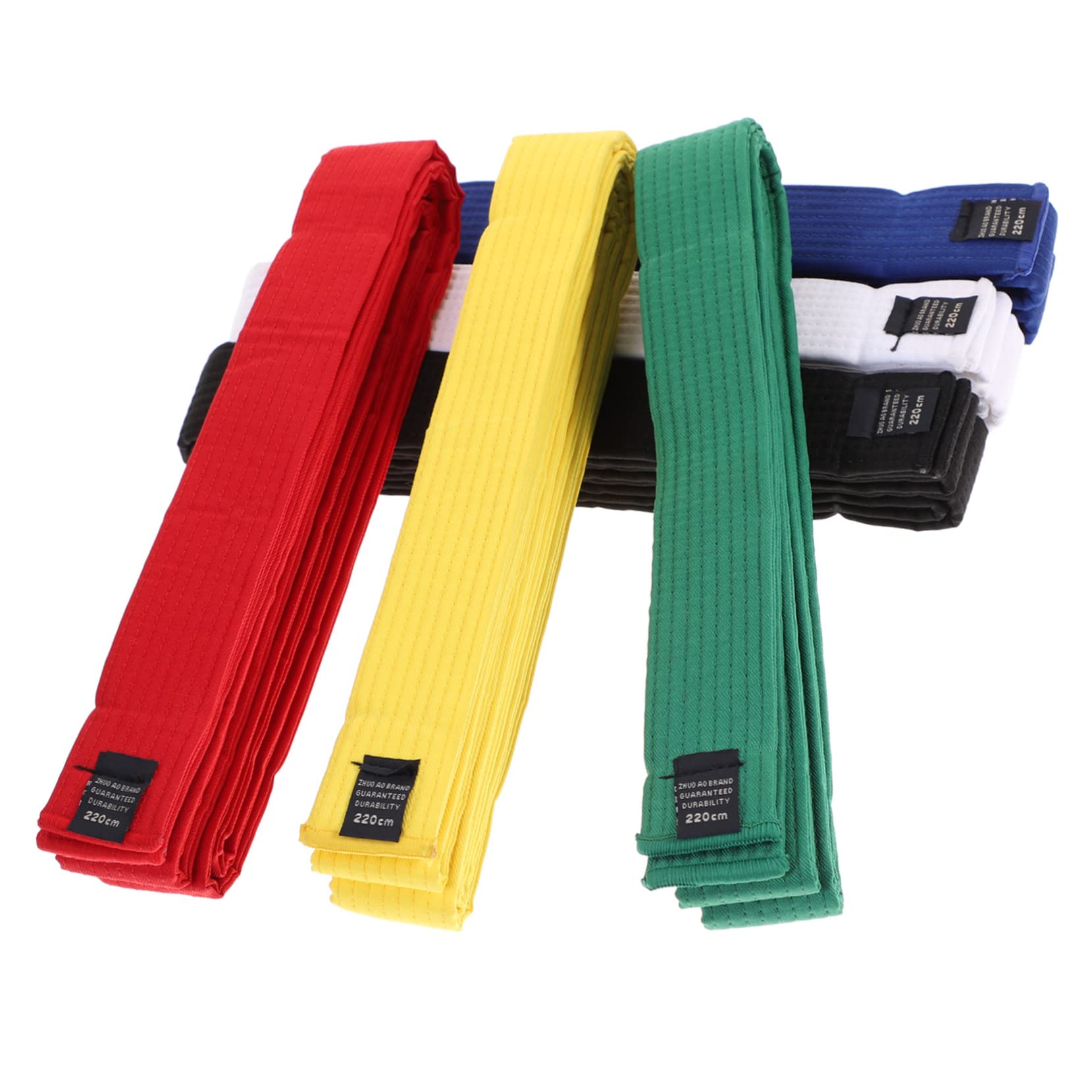 Happyyami Cintura Karate 6 Pezzi in Cotone, Cintura da Arti Marziali | Colori Assortiti, Cuciture Robuste, Resistente All'usura, Facile da Pulire