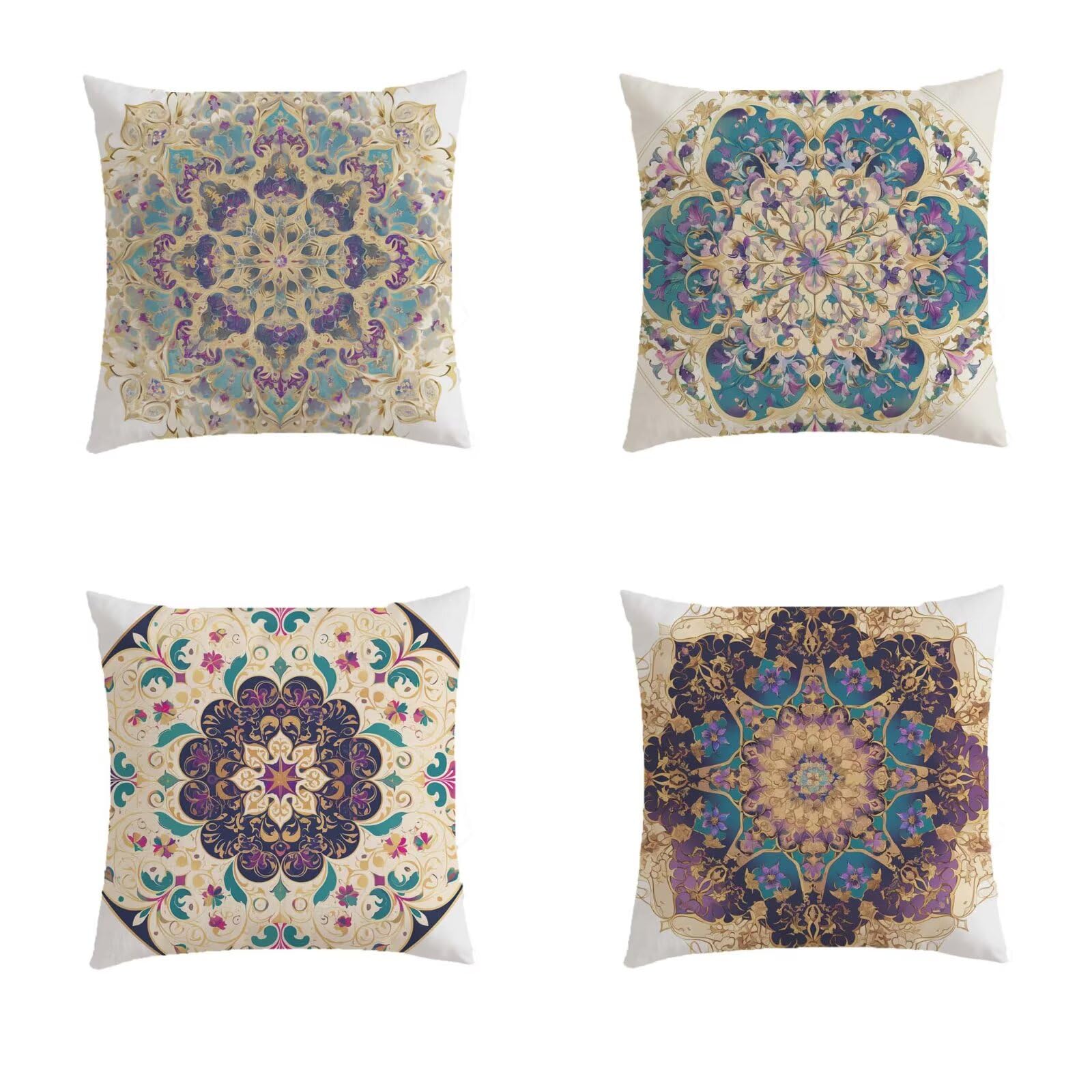 Housse coussin exterieur mandala pour salon de jardin et canapé