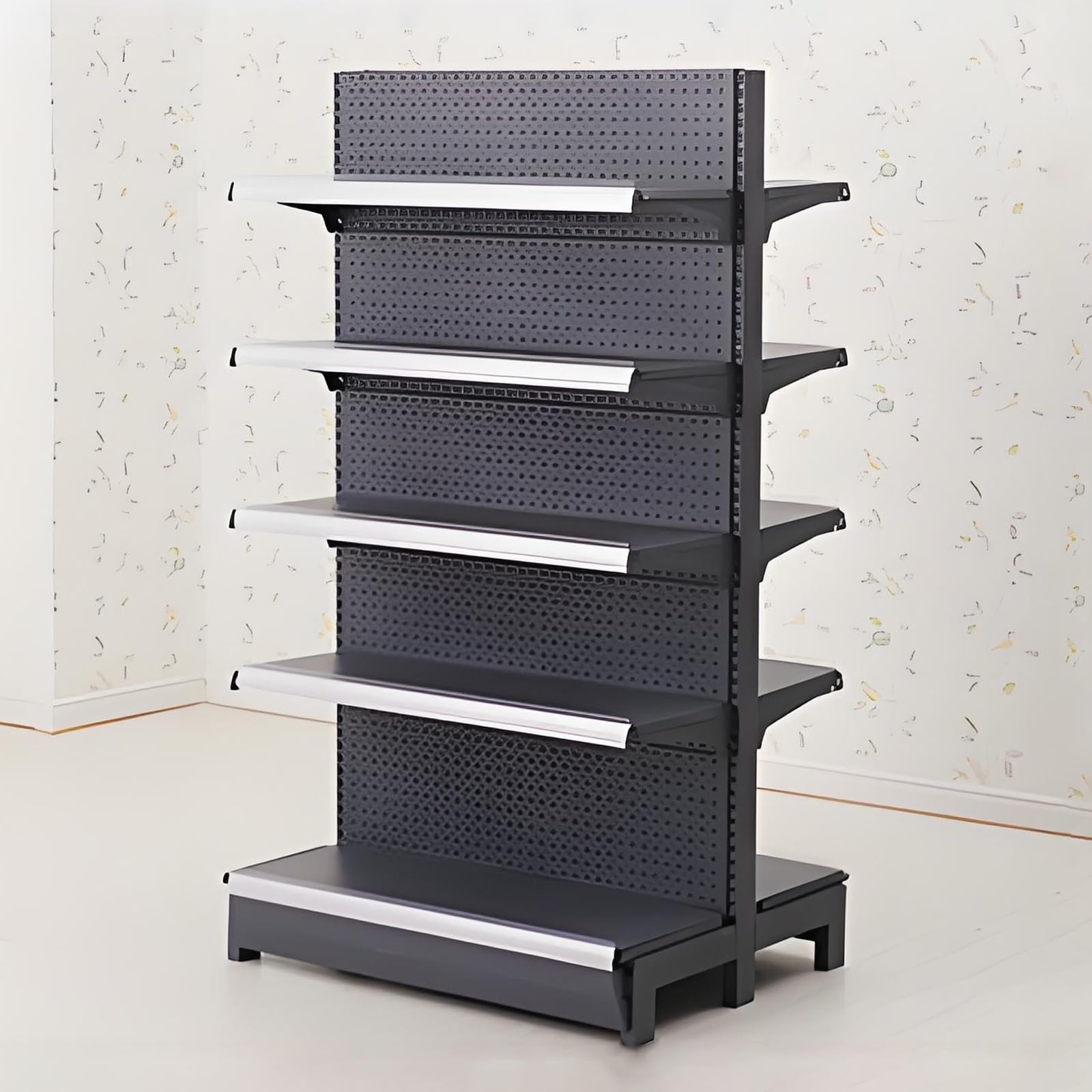 Doppelseitiges Gondelregal, Snack-Organizer für Einzelhandel, Convenience Store oder Bürobedarf, robuster Regalständer