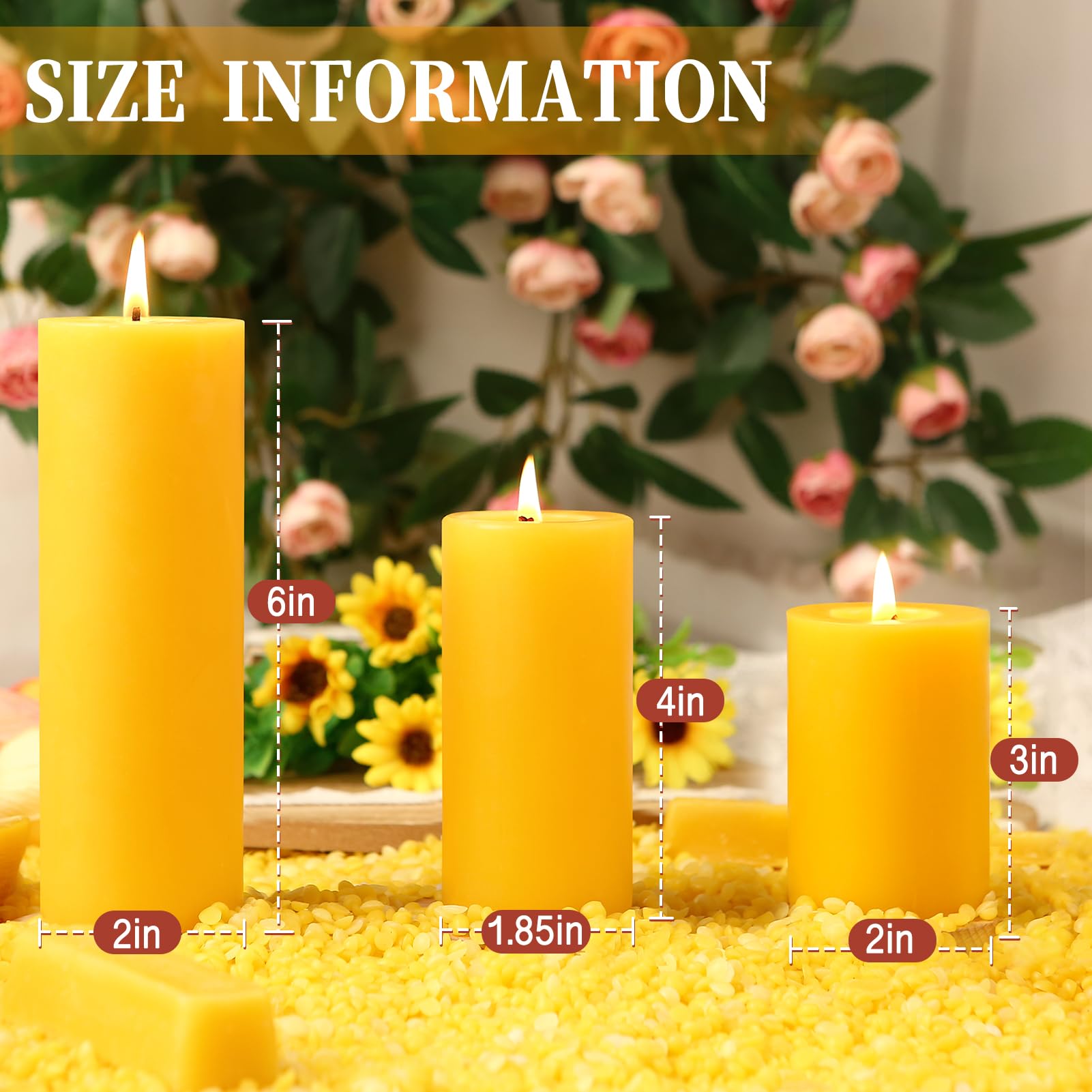 Velas de cera de abejas