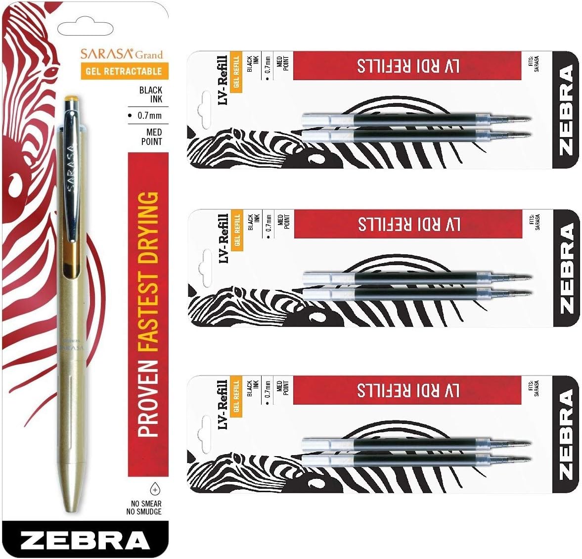 Zebra Pen bLen Retractable Ballpoint Gel Pen + refills