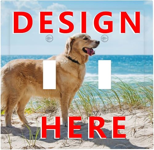 Miniatura 34 de Placa de pared doble basculante de mármol azul, cubierta decorativa de interruptor de luz de 2 cuadras, moderna acuarela degradada, arte de tinta