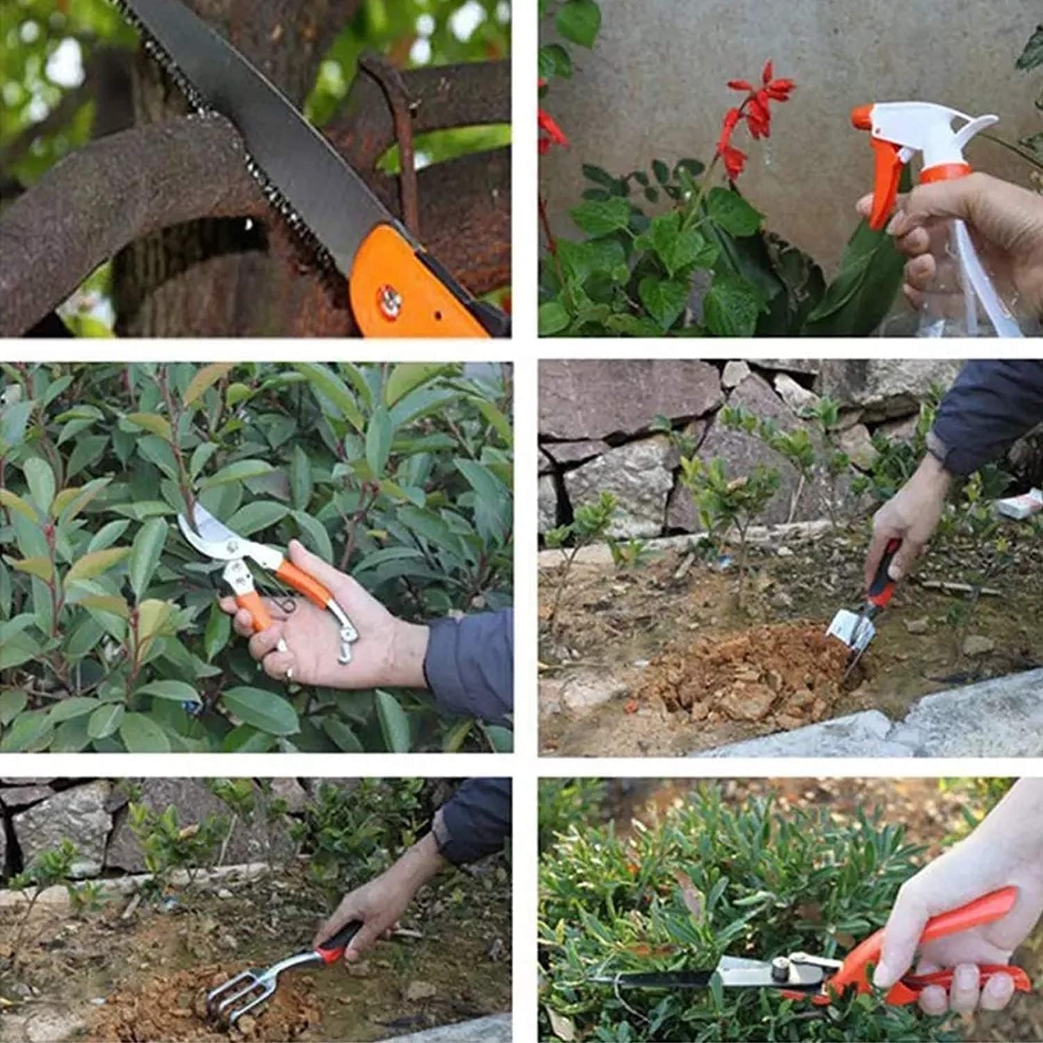 Garden Tools,Garden Trowel 10 Piece Gardening Tools Kit, with Durable Gardening Bag Gloves, for Digging Planting Pruning Gardening Kit, Gardening Gifts for Women Men