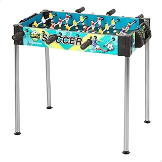 ColorBaby CB Games Futbolín Mesa, Cuerpo plástico Resistente, 18 Jugadores, con marcadores manuales, para 2 Personas, Futbolines para niños, Fútbol niño, Juguetes 6 años (39468)