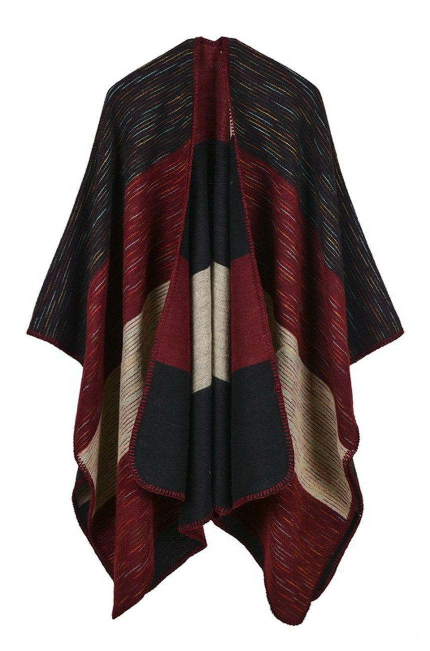 FOURSTEEDSWomens Bohemia Tassels Knitted Cashmere Ponchos Long Pashmina Cardigans Shawls