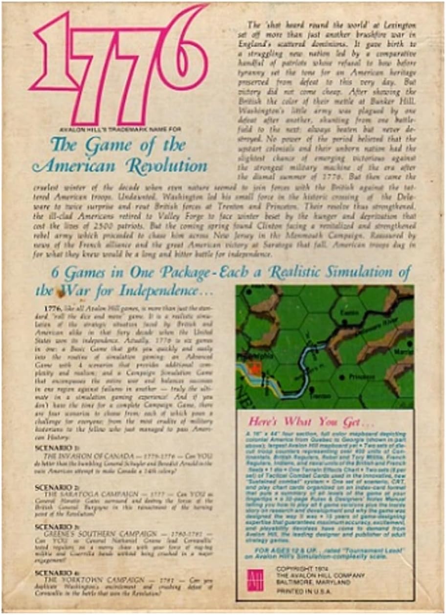 1776: The Game of the American Revolutionary War