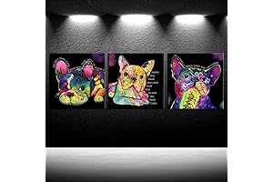 iKNOWFOTO Colorful French Bulldog Canvas Prints