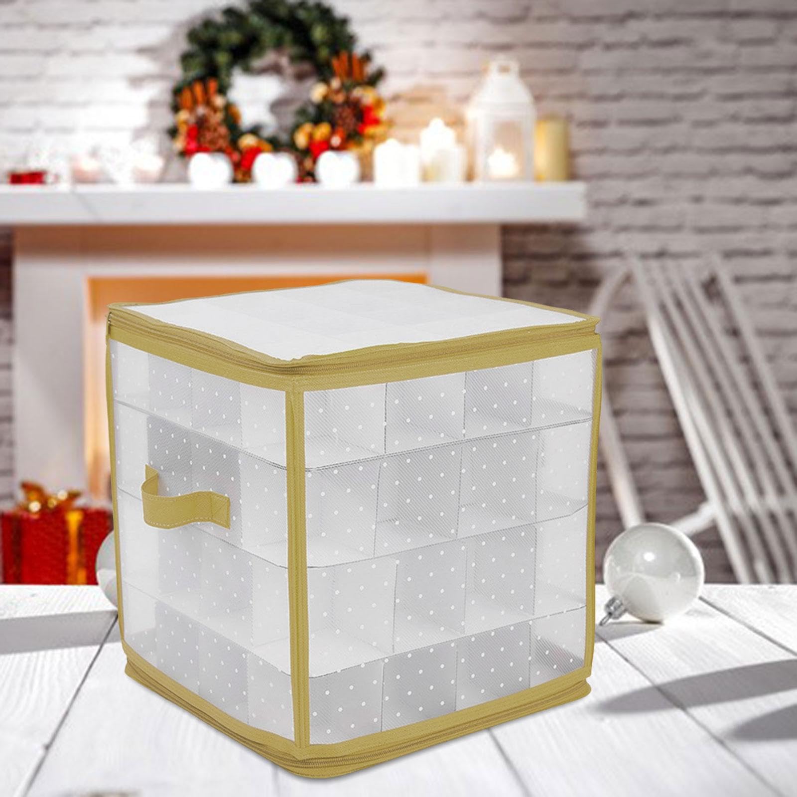 MagiDeal Scatola portaoggetti per Palline di Natale, Custodia per Il Trasporto, Organizer per Decorazioni Natalizie, Regalo, Scatola portaoggetti per, Tieni 64 Palline