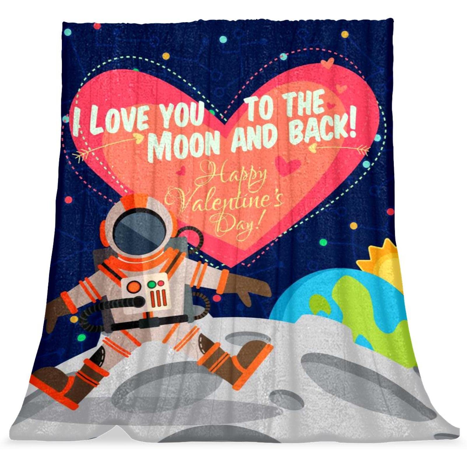 Couverture de lit univers et lune moelleux pour chambre enfant