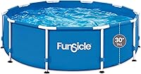Vista 9 de Funsicle Actividad 8' x 30" Piscina redonda sobre el suelo, incluye bomba de filtro FiltraBoost 400 GPH con AutoSkimmer, cartucho de filtro tipo I