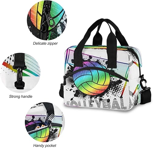 Miniatura 4 de AUUXVA Lonchera aislada, 11.4 x 7.1 x 9.4 in, puede contener 19 latas, hecha de tela Oxford 300D y película de aluminio, con correa de hombro