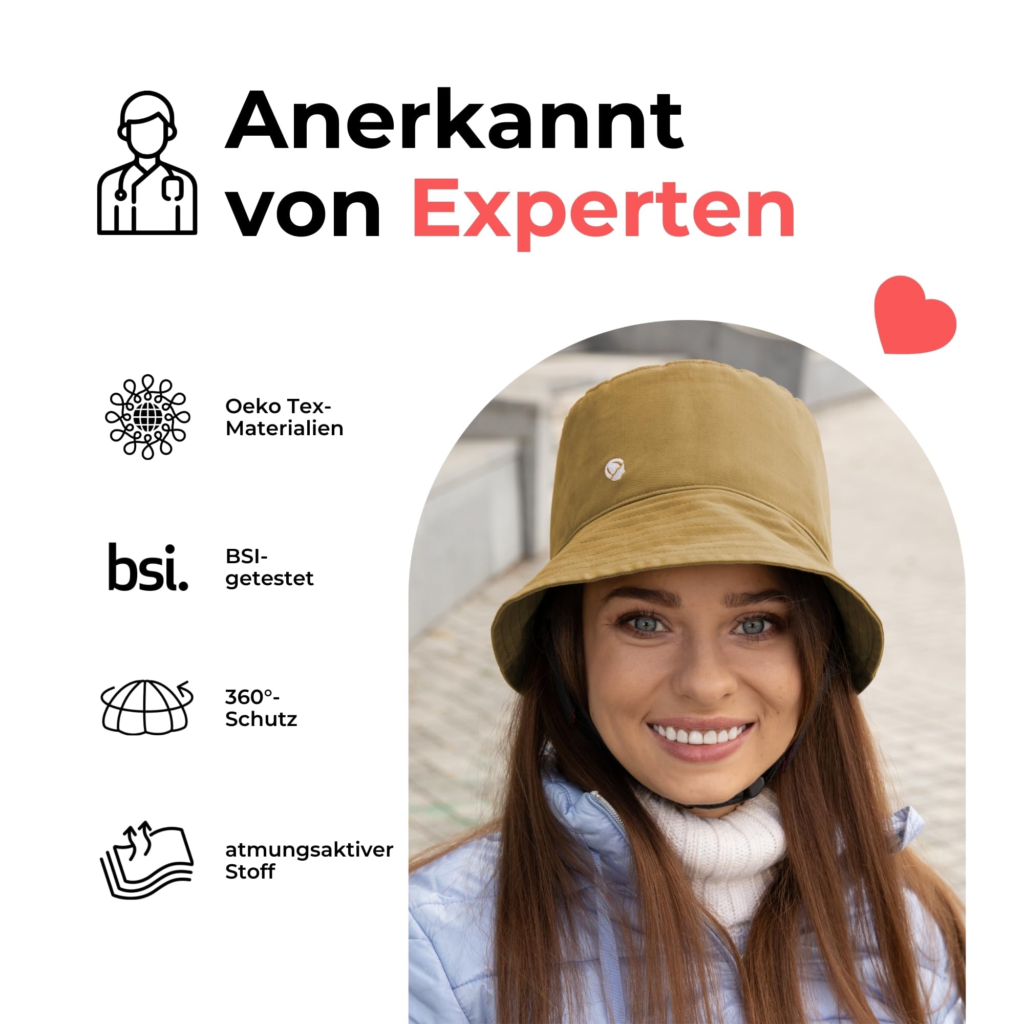 Ribcap Billie Medizinischer Schutzhelm – Sicherer und Stilvoller Kopfschutz für Sturzgefährdete | Crème | Ideal für Epilepsie, Erwachsene, Senioren und alle Aktivitäten